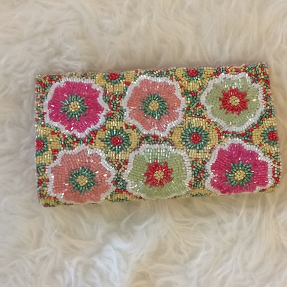 Anthropologie Handbags - Anthropologie Beaded Clutch